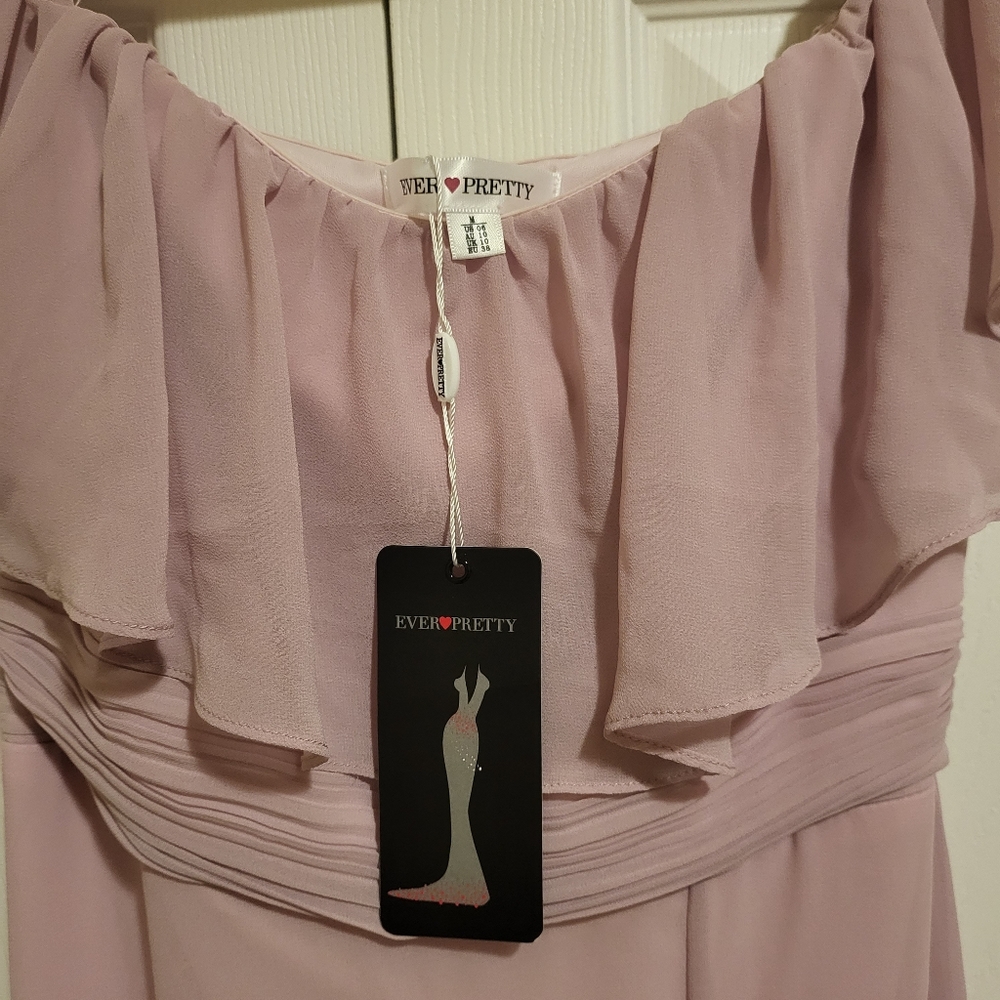 Off-Shoulder Thigh Slit Ruched Formal Dress - Picture 6 of 6
